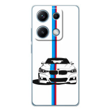 Чехол для Редми Нот 14С - с принтом БМВ (AlphaPrint) (Машина БМВ)