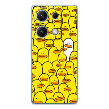 Чехол с принтом для Редми Нот 14С - (Прикольные) (AlphaPrint) (Белая уточка)