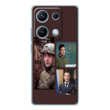 Чехол для Xiaomi Redmi Note 14S (AlphaPrint - с принтом Зеленского) (Президент)