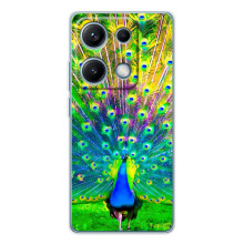 Чехол с птицами на Xiaomi Redmi Note 14S (VPrint) (Яркий Павлин)