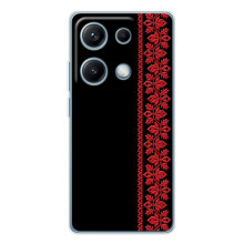 Силіконовый Чохол на Xiaomi Redmi Note 14S з картинкой Вишиванки – Вишиванка на чорному