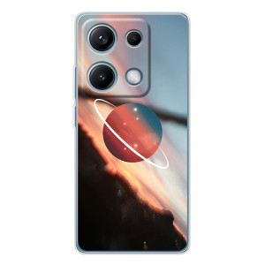 Чехол (ТПУ) с планетами на Xiaomi Redmi Note 14S – Сатурн