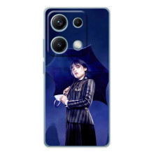 Чехлы Венсдей на Xiaomi Redmi Note 14S Уэнсдей (AlphaPrint) (Уэнздей с зонтом)