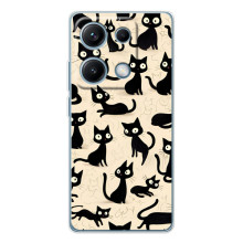 Чехол с рисунком кот на Xiaomi Redmi Note 14S – Черные коты