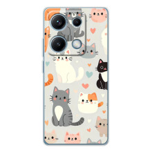 Чехол с рисунком кот на Xiaomi Redmi Note 14S – Коллаж котов