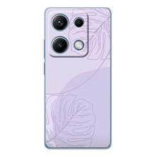 Чохол квітковий дизайн для Xiaomi Redmi Note 14S – Монстера фіолетова