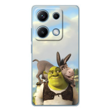 Чехол с мультфильмом Шрек на Xiaomi Redmi Note 14S – Шрек и осел