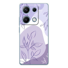 Силиконовый чехол с принтом в цветах на Xiaomi Redmi Note 14S – Фиолетовый дизайн