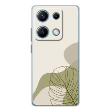 Силиконовый чехол с принтом в цветах на Xiaomi Redmi Note 14S – Монстера зелёная