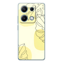 Силиконовый чехол с принтом в цветах на Xiaomi Redmi Note 14S