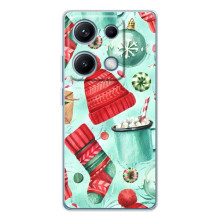 Новогодние Чехлы для Редми Нот 14С (VPrint) (Одежда НГ)
