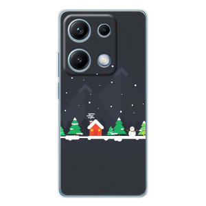 Силіконовий бампер на різдво для Xiaomi Redmi Note 14S (Місто зимове)