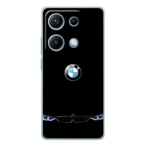 Силіконовий бампер з картинкою машини на Xiaomi Redmi Note 14S – Чорний BMW