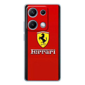 Силіконовий бампер з картинкою машини на Xiaomi Redmi Note 14S – Ferrari Logo