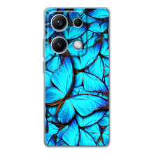 Силиконовый бампер с картинкой животных для Xiaomi Redmi Note 14S (Крылья бабочек)