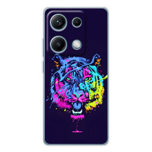 Силиконовый бампер с картинкой животных для Xiaomi Redmi Note 14S (Тигр-Арт)