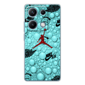 Силиконовый Чехол Nike Air Jordan на Редми Ноут 14С – Джордан Найк