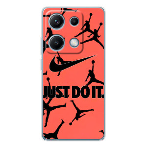 Силиконовый Чехол Nike Air Jordan на Редми Ноут 14С – Just Do It