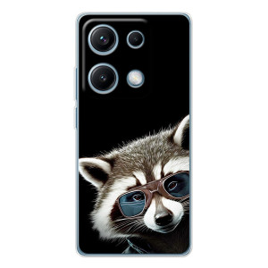 Силиконовый Чехол с Енотами на Xiaomi Redmi Note 14S – Стильный Енот