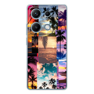 Силиконовый чехол с КАРТИНКАМИ лето для Xiaomi Redmi Note 14S (AlphaPrint)