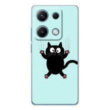 Силиконовый чехол с котиком для Xiaomi Redmi Note 14S – Падающий кот