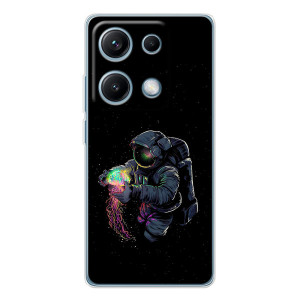 Силиконовый Чехол с принтом "Космонавты" на Xiaomi Redmi Note 14S – В руках земля