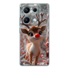 Яркий чехол для Xiaomi Redmi Note 14S с Зимними Оленятами