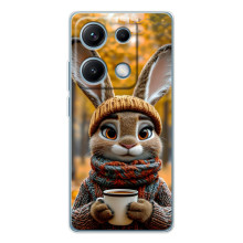 Печатный чехол «Зверята с кофе» для Xiaomi Redmi Note 14S – Зайчик с кофе