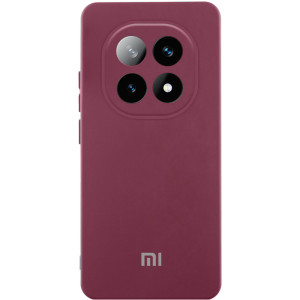 Чохол Silicone Cover Lakshmi Full Camera (AAA) with Logo для Xiaomi Redmi Note 15 4G/5G (EU) – Бордовий