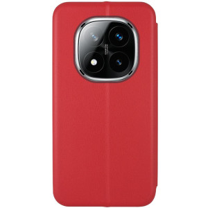 Кожаный чехол-книжка Classy для Xiaomi Redmi Note 15 4G/5G (EU) – Красный