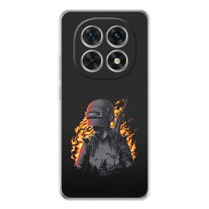 Силиконовый чехол с картинкой "Герой Pubg" на Xiaomi Redmi Note 15 5G – В огне