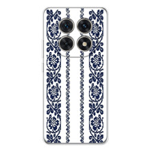 Силіконовый Чохол на Xiaomi Redmi Note 15 5G з картинкой Вишиванки (Синя вишиванка)