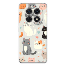 Чохол з малюнком кіт на Xiaomi Redmi Note 15 5G (Колаж котів)
