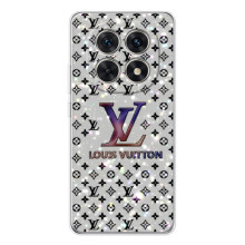 Чехол с брендом Луи Витон на reactivex Redmi Note 15 5G – Серебряный Луи Витон