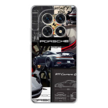 Чехол с авто Порше для Xiaomi Redmi Note 15 5G – Коллаж Порше