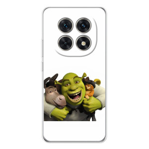Печатный чехол с принтом Шрек для Xiaomi Redmi Note 15 5G – Шрек осел и кот