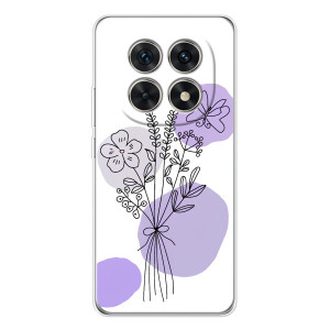 Силиконовый чехол с принтом в цветах на Xiaomi Redmi Note 15 5G