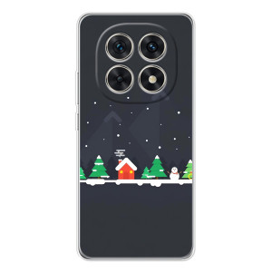 Силиконовый бампер на рождество для Xiaomi Redmi Note 15 5G (Город зимний)