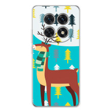 Силіконовий бампер з картинкою звірів для Xiaomi Redmi Note 15 5G – Олень із шарфом