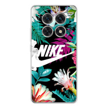 Силіконовый Чохол на Xiaomi Redmi Note 15 5G з картинкою НАЙК (Квітковий Nike)