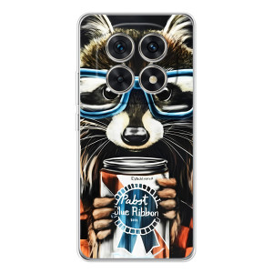 Силиконовый Чехол с Енотами на Xiaomi Redmi Note 15 5G – Енот в очках
