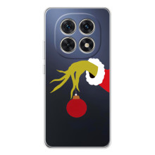 Зимні Чохли для Шьомуі Мі Redmi Ноте 15 5G - прозорий фон – Грінч з іграшкою