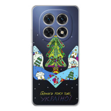 Зимні Чохли для Шьомуі Мі Redmi Ноте 15 5G - прозорий фон – Різдвяний герб
