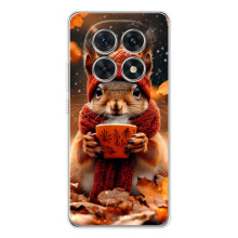 Друкований чохол 'Звірята з кавою' для Xiaomi Redmi Note 15 5G (Білка з кавою)