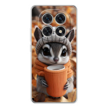 Друкований чохол 'Звірята з кавою' для Xiaomi Redmi Note 15 5G (Гризунчик з кавою)