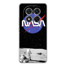 Силіконовый бампер з принтом "Наса" на Xiaomi Redmi Note 15 Pro 5G – Nasa на місяці