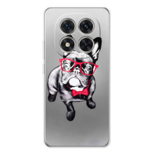 Чехол (ТПУ) Милые собачки для Xiaomi Redmi Note 15 Pro 5G – Бульдог в очках