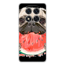 Чехол (ТПУ) Милые собачки для Xiaomi Redmi Note 15 Pro 5G – Смешной Мопс