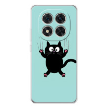Чехол с милыми котиками на 삶ши РЭДМИ Нот 15 Про 5G – Черный кот