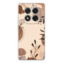 Чохол з квітковим принтом на 
Шiaomi Рєдмі Ноут 15 Про 5G 
 – Коричневі квіти